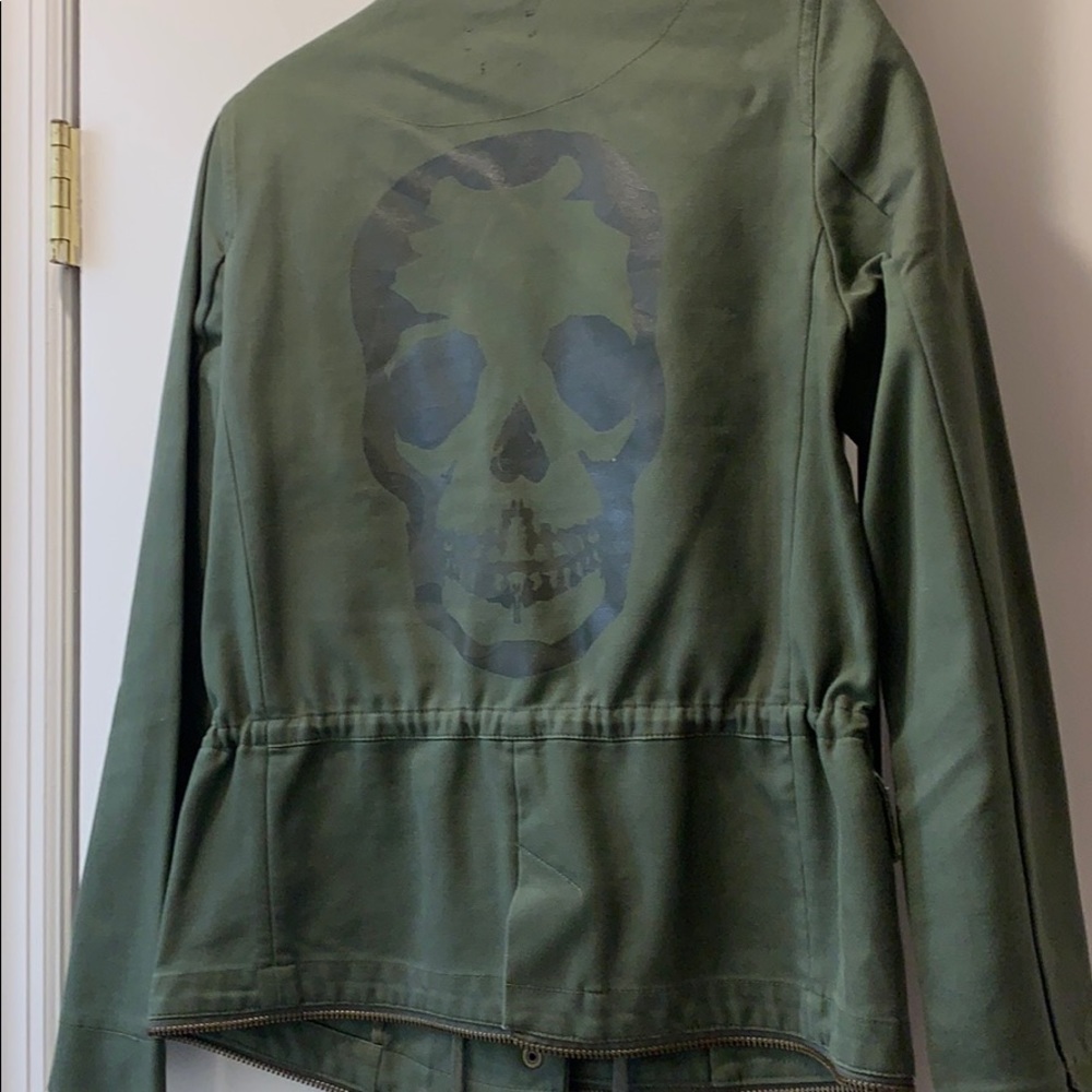 Green military style jacket